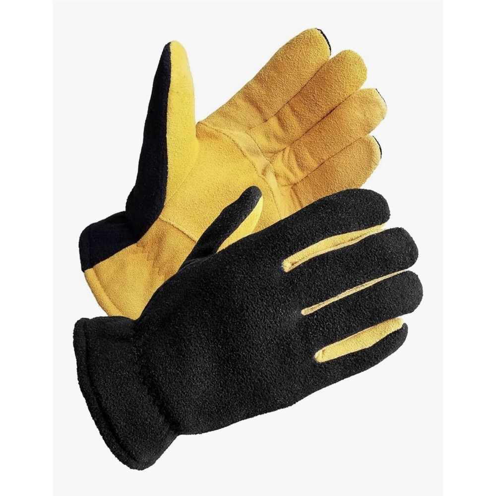 Skydeer‎ Gloves Soft Deerskin Suede Leather & Thermal Fleece Warm Insulated